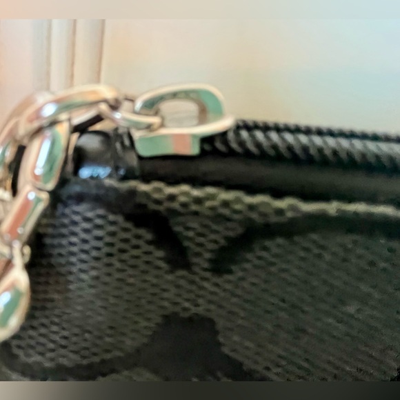Coach Black Signature Wristlet with signature pattern - Picture 4 of 7